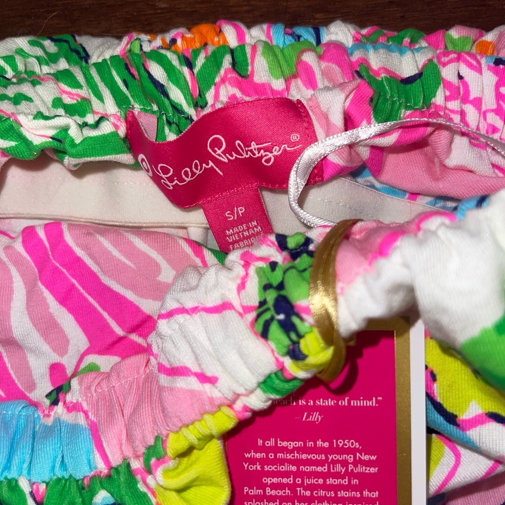 Lilly Pulitzer Strapless Floral Maxi Dress in Pastel Pink, Green, Yellow - Picture 4 of 8